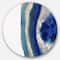 Designart - Macro of Blue Agate Stone' Disc Abstract Metal Circle Wall Art Print